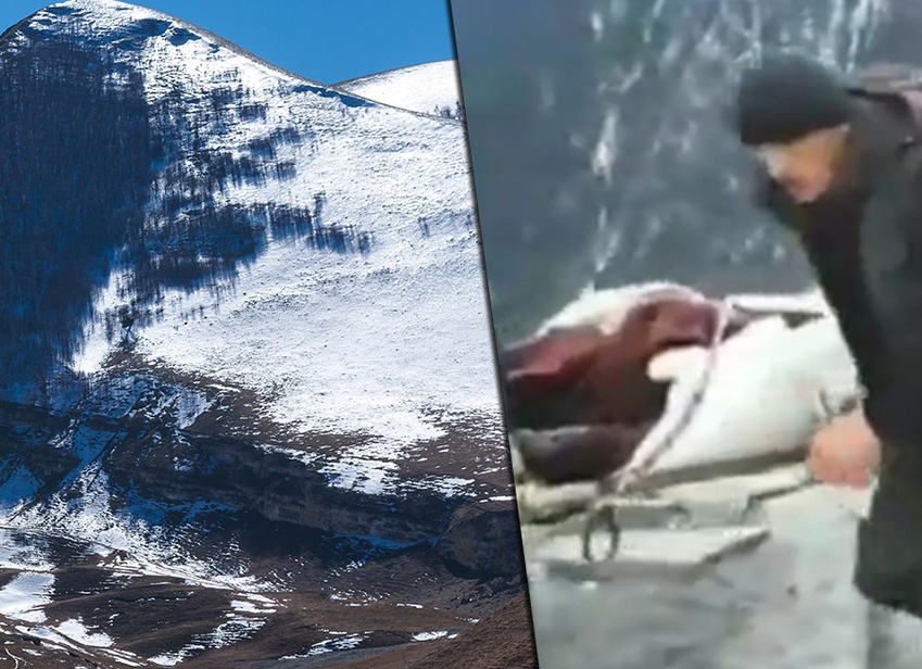 14 мужчин несколько часов несли по горам беременную женщину